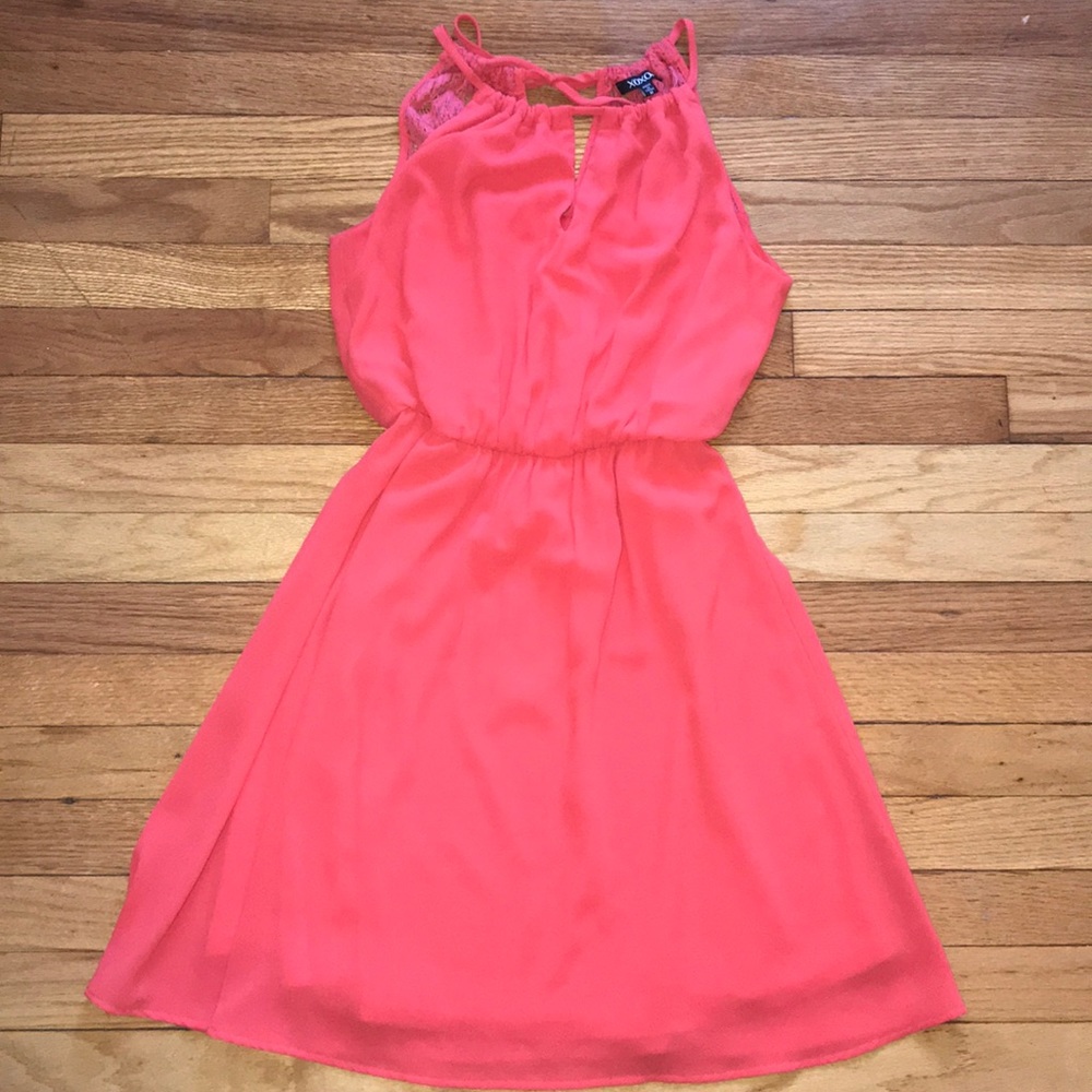 XOXO 💋 Coral Cocktail Dress